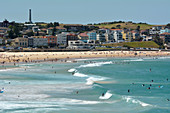 SYDNEY - FEB 17 2019:Bondi Beach in Sydney, New South Wales Australia. Bondi Beach is one of Australia’s most iconic beaches.