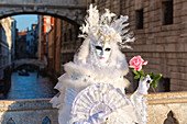 Typical mask of Carnival of Venice, Venice, Veneto, Italy