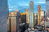 High view of Manhattan Midtown, New York City.