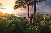 Sonnenuntergang in Maui, Hawaii, USA