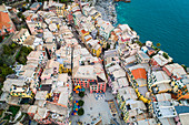 Aerial view of Vernazza, Cinque Terre, Liguria, Italy