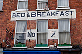 Bett und Schnabel, Gebäudedetail, Dublin, Irland.