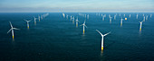 Offshore-Windpark, nördlich der Insel Ameland, Friesland, Niederlande