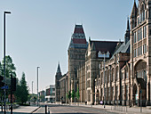 Verlassene Straßen im Stadtzentrum von Manchester während der Sperrzeit in der Coronavirus-Pandemie.