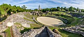France, Charente Maritime, Saintonge, Saintes, the roman Amphitheatre built around 40 AD with a capacity of 12 000 à 18 000 places