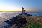 France, Finistere, Iroise sea, Goulet de Brest, Plouzane, Pointe du Petit Minou, Petit Minou Lighthouse