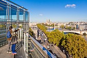 Frankreich, Paris, Institut du Monde Arabe (IMA), entworfen von den Architekten Jean Nouvel und Architecture-Studio, das Dach