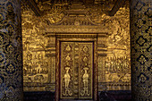 Facade of Wat Mai temple in Luang Prabang, Laos, Asia