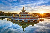 Frankreich, Yvelines, Park des Versailler Palastes, der von der UNESCO zum Weltkulturerbe erklärt wurde, Latona-Brunnen