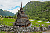 Stabkirche Borgund, Gemeinde Laerdal, Sogn og Fjordane, Norwegen, Europa