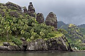France, French Polynesia, Marquesas Archipelago, Fatu Hiva Island, Hanavave, Hanavave Bay also known as Virgin Bay