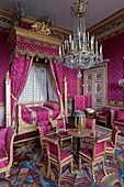Frankreich, Oise, Compiegne, Kaiserpalast von Napoleon 3, Schlafzimmer des Kaisers