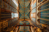 Interior of Saint Mary's Basilica (Bazylika Mariacka), UNESCO World Heritage Site, Krakow, Malopolskie, Poland, Europe