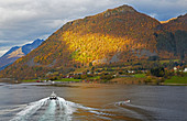 Im Hjoerundfjorden bei Urke, Nahe Alesund, Moere og Romsdal, Norwegen, Europa