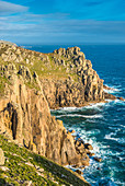 Zawn Trevilley and Carn Boel at Lands End on the tip of Cornwall, England, United Kingdom, Europe