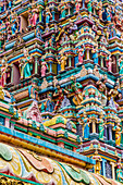 Colourful roof detail on the Sri Mahamariamman Temple in Kuala Lumpur, Malaysia, Southeast Asia, Asia