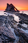 Bow Fiddle Rock, Moray Firth, Moray, Schottland, Vereinigtes Königreich, Europa