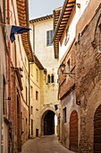 Via Cavour, Trevi, Perugia, Umbria, Italy, Europe