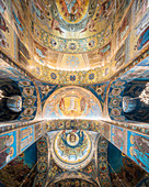 Interior of Church of the Savior on Spilled Blood (Church of the Resurrection), UNESCO World Heritage Site, St. Petersburg, Leningrad Oblast, Russia, Europe