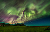 Aurora Borealis, Mt. Eyjafjoll, Island