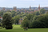 Blick vom South Park auf die Altstadt von Oxford, Oxfordshire, England