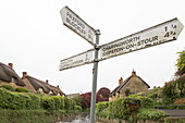 Das Dorf Ebrington bei Chipping Campden, Cotswolds, Gloucestershire, England