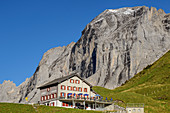 Berghotel Große Scheidegg mit Wellhorn, Grosse Scheidegg, Grindelwald, Berner Oberland, UNESCO Weltnaturerbe Schweizer Alpen Jungfrau-Aletsch, Berner Alpen, Bern, Schweiz