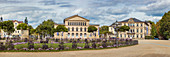 Landestheater und Schlossplatz in Coburg, Oberfranken, Bayern, Deutschland