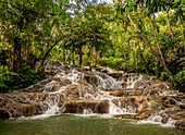 Dunns River Falls, Ocho Rios, Gemeinde Saint Ann, Jamaika, Westindische Inseln, Karibik, Mittelamerika