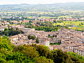 Altstadt bei Sonnenuntergang, Gubbio, Umbrien, Italien, Europa