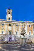 Piazza del Campidoglio, Palazzo Senatorio, Capitoline Hill, Rome, Lazio, Italy, Europe