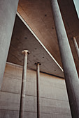 Shot of the pillars of the Pinakothek der Moderne, Munich, Germany