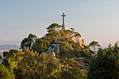 Aussichtspunkt beim Kloster Sant Salvador, Felanitx, Mallorca, Balearen, Spanien