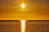 Sonnenuntergang an der Nordsee, Dagebüll, Schleswig-Holstein, Deutschland