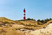Lighthouse, Nebel (place), Amrum, Schleswig-Holstein, Germany