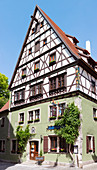 Kirchplatz 8 half-timbered house in Rothenburg ob der Tauber, Middle Franconia, Bavaria, Germany
