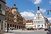 Market square in Rothenburg ob der Tauber, Middle Franconia, Bavaria, Germany