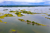 Aerial of the Kvarken Archipelago, UNESCO World Heritage Site, Finland, Europe