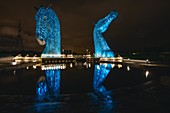 Europe, United Kingdom, Scotland: the two horse's statues at The Kelpies Project