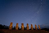 Ahu Akivi, Rapa Nui, Easter Island, Chile.