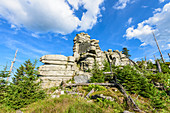 Rock formations at Dreisesselberg in the Bavarian Forest, Bavaria, Germany