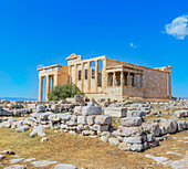 Veranda der Karyatiden, Erechtheion Tempel, Akropolis, Athen, Griechenland, Europa,