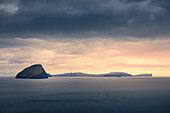 Koltur Island in sunset, Faroe Islands