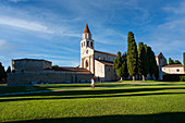 The patriarchal basilica and the baptistery of Aquileia in the Friuli Venezia Giulia region. The city was founded by the Romans in 181 BC. and is part of the Unesco heritage.