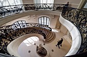 France, Paris, the Petit Palais, built on the occasion of the Universal Exhibition of 1900 by architect Charles Girault, houses the Fine Arts Museum of the Paris, one of the two stairs