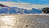 Snowdrift on the North Sea coast, Dorum, Lower Saxony, Germany