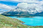 Torres del Paine and Lake Nordenskjold, Torres del Paine National Park, Patagonia, Chile, South America