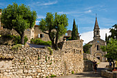 La Roque-sur-Cèze, one of the most beautiful villages in France, Les plus beaux villages de France, Gorges du Cèze, Gard department, Occitania, France