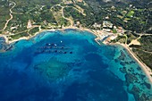 Frankreich, Corse du Sud, Golf von Santa Manza, Bonifacio (Luftaufnahme)
