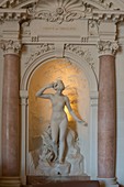 France, Haute Savoie, Evian les Bains, sculpture in the light palace old baths today media library CF.Ramuz